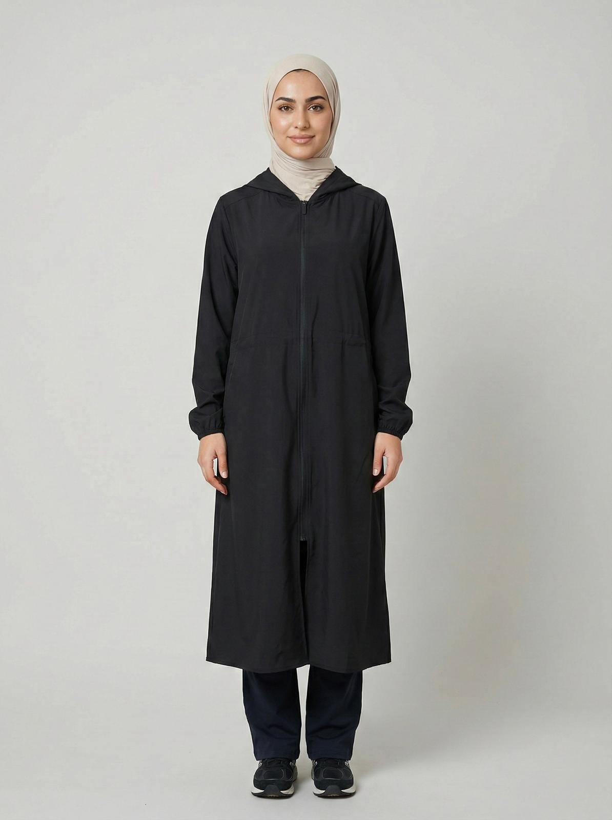 Premium Longline Zip Hooded Jacket