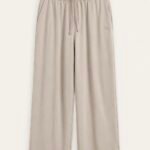 Light Taupe Wide-Leg Pants